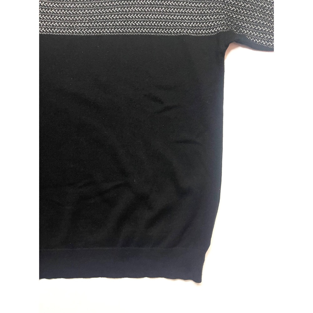 Lauren Ralph Lauren Black Chevron Colorblock Knit Top 1X Professional Classy - Picture 7 of 16